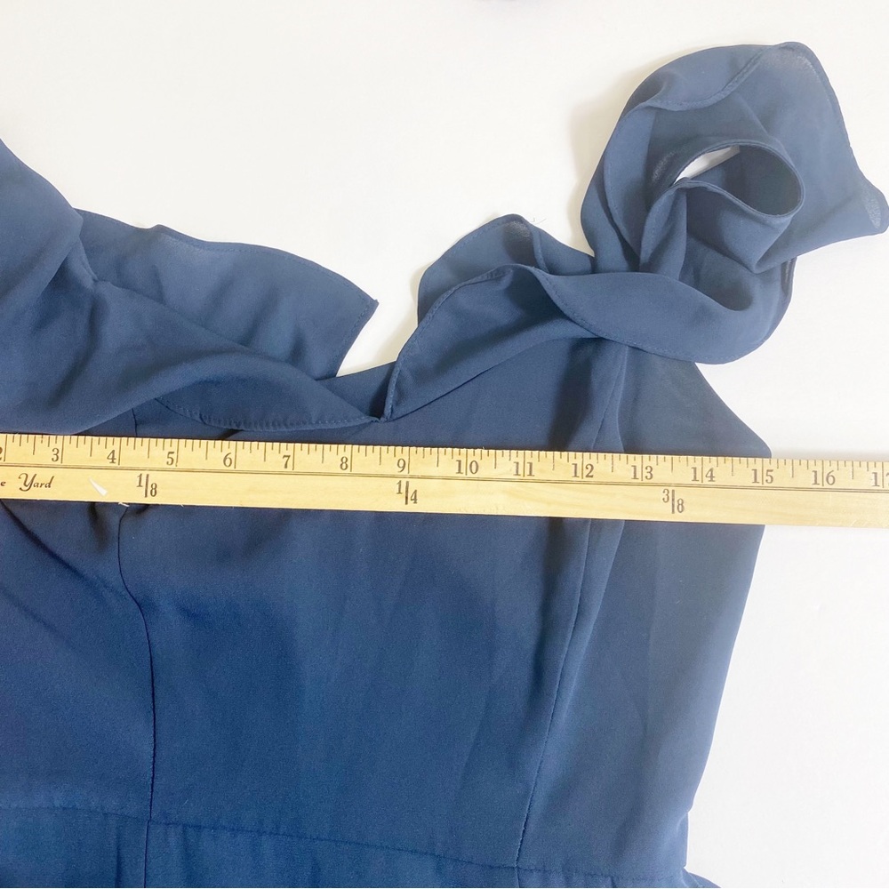 Wayf Blue Ruffled Tiered Gown Cute Fancy Party Ball Dress Cocktail Stylish XS - Picture 9 of 12
